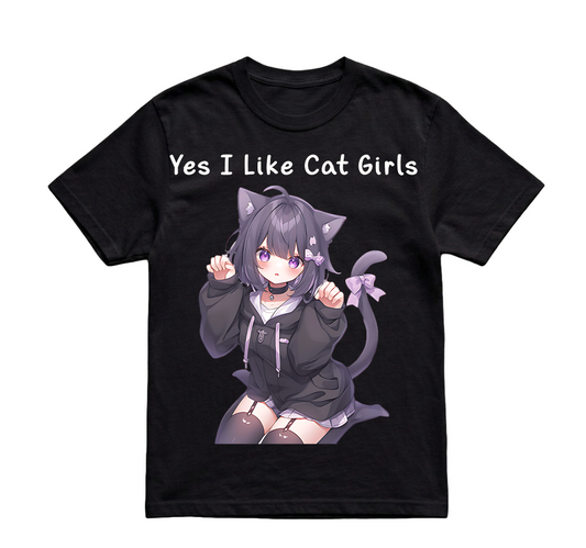 YES I LIKE CAT GIRLS TSHIRT