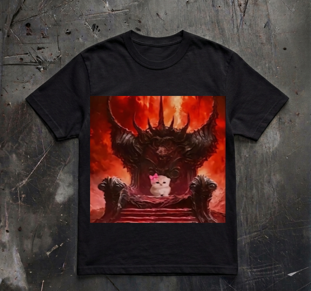 KITTEN ON THRONE SHIRT